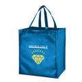 Metallic Gloss Designer Grocery Bag w/Smooth Finish & Insert (13"x10"x15") - Screen Print